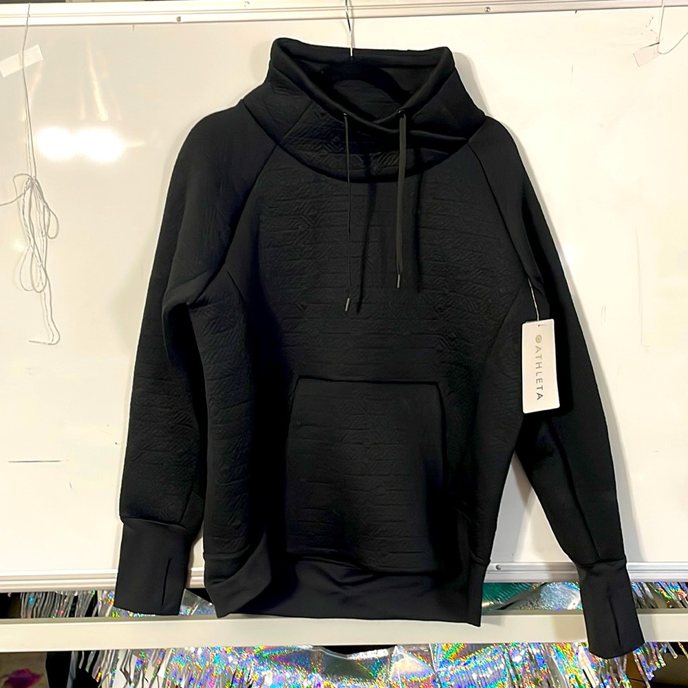 Stylish black sweatshirt with tags (new)